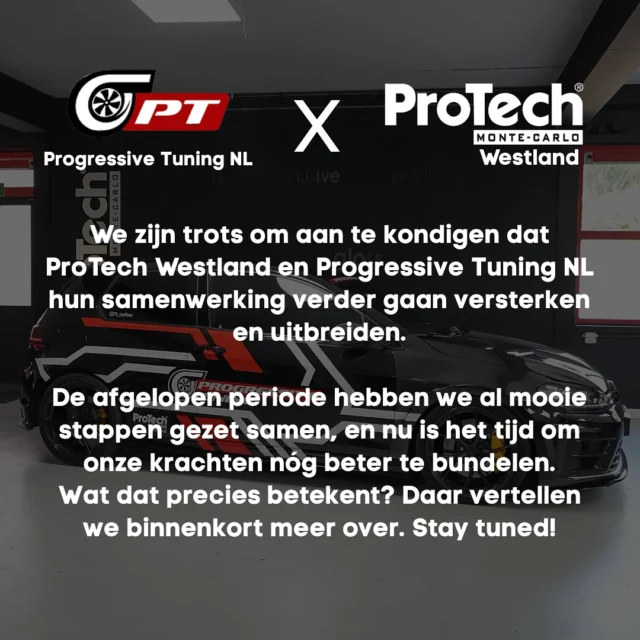 Binnenkort meer over onze samenwerking! 💪🏻

#ProTechWestland #ProgressiveTuningNL #Cardetailing #Cartuning #Automotive #Westland #Honselersdijk