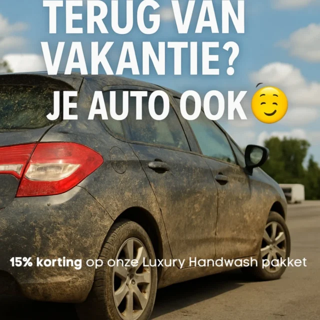 TERUG VAN VAKANTIE? JE AUTO OOK? 

Zand tussen de stoelen, insecten op de motorkap. Na een heerlijke vakantie zit je auto vaak minder fris in z’n vel dan jij.

Tijd voor een grondige opfrisbeurt!
Plan nu jouw na-zomer reiniging en krijg tijdelijk 15% korting op ons Luxury Handwash pakket – inclusief:

✅ Professionele handwas
✅ Insectenverwijdering
✅ Velgenreiniging
✅ Stoomreiniging van rubbers
✅ Interieur stofzuigen en vuil verwijderen 
✅ wax 

Ook kleine lakproblemen door steenslag of hars? Laat het ons weten – we kijken er meteen naar.

Actie geldig t/m 15 september 2025
📲 Stuur ons een bericht of bel voor een afspraak

#TerugVanVakantie
#NaZomerReiniging
#Autopoetsen
#Handwas
#CarDetailing
#Lakverzorging
#InterieurReiniging
#AutoLiefde
#AutoVerzorging
#DetailingLife
#SchoneAuto
#ProTechMonteCarlo
#Westland